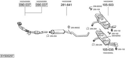 Изпускателна система BOSAL SYS00297