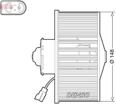 Вентилятор салона DEA10054