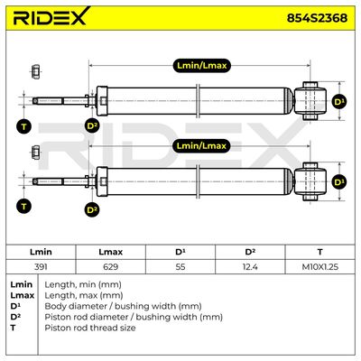 амортисьор RIDEX 854S2368