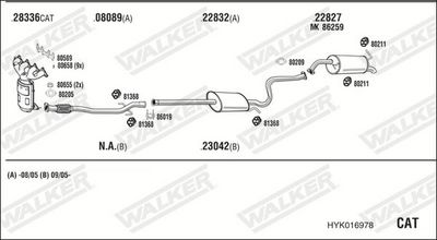 Изпускателна система WALKER HYK016978