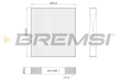 BREMSI FC0075C Фильтр салона  для SUBARU  (Субару Трезиа)