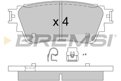 Комплект тормозных колодок, дисковый тормоз BREMSI BP3826 для MITSUBISHI ECLIPSE	CROSS