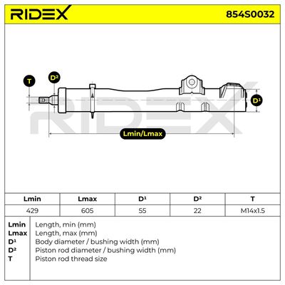 амортисьор RIDEX 854S0032