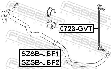 Link/Coupling Rod, stabiliser bar 0723-GVT