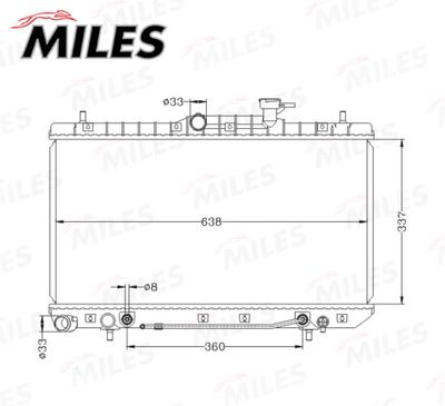 Радиатор, охлаждение двигателя MILES ACRB066