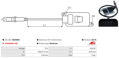 SENZOR NOX INJECTIE ADITIV AS-PL NOX9092 2