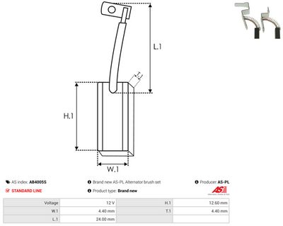 Uhlíkový kartáč, generátor AS-PL AB4005S