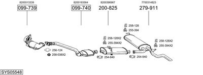 Układ wydechowy BOSAL SYS05548