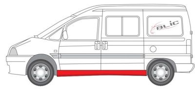 Dorpel aan autozijde Links past: CITROEN JUMPY I  FIAT SCUDO 220  PEUGEOT EXPERT 06.94-01.07