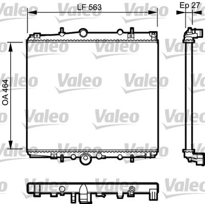 VALEO 732945 Радиатор охлаждения двигателя  для FIAT ULYSSE (Фиат Улссе)