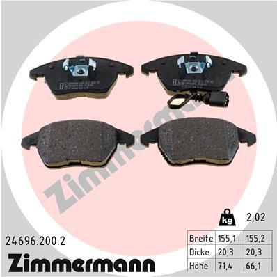 Brake Pad Set, disc brake 24696.200.2