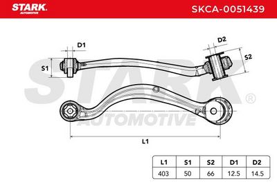носач, окачване на колелата STARK SKCA-0051439