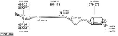 ABGASANLAGE BOSAL SYS11026