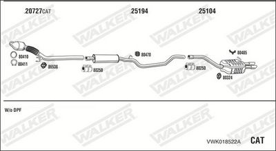 Изпускателна система WALKER VWK018522A
