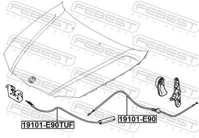 CABLU CAPOTA MOTOR FEBEST 19101E90 1