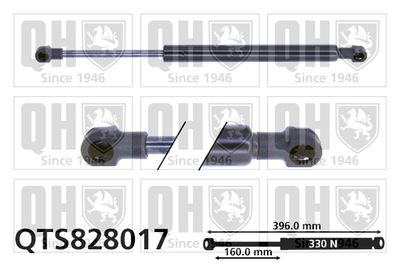 газов амортисьор, капак на двигателя QUINTON HAZELL QTS828017
