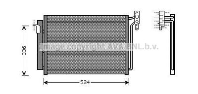 Конденсатор, кондиционер AVA QUALITY COOLING BW5281D для BMW X5