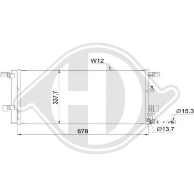 DIEDERICHS DCC1995 Радиатор кондиционера для AUDI A4 B9 (8W2, 8WC)
