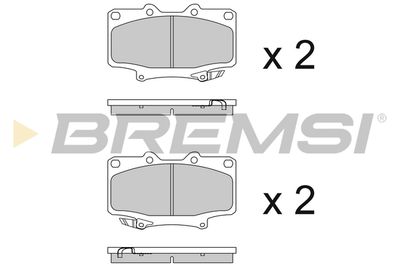 Комплект тормозных колодок, дисковый тормоз BREMSI BP2623 для VW TARO