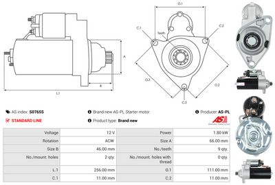 STARTER AS-PL S0765S 4