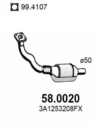ASSO 58.0020 Каталізатор  для VW VENTO (Фольксваген_ Венто)