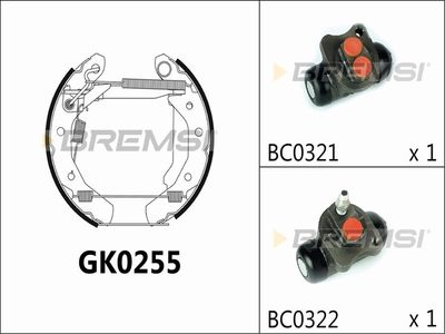 Комплект тормозных колодок BREMSI GK0255 для DAEWOO TICO