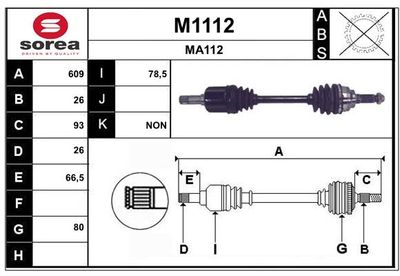 ANTRIEBSWELLE SNRA M1112