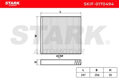 Филтър купе (поленов филтър) STARK SKIF-0170494