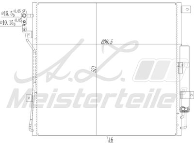 кондензатор, климатизация A.Z. Meisterteile AZMT-45-030-1565