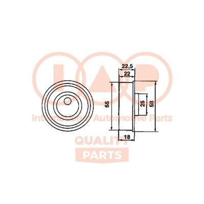 IAP QUALITY PARTS 127-12062 Натяжной ролик ремня ГРМ для MITSUBISHI LANCER VII универсал (CS_W, CT_W)