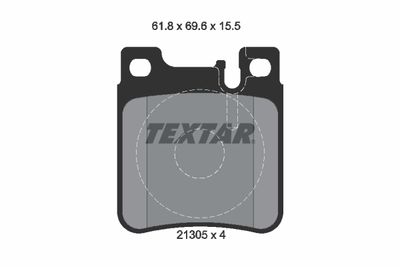 TEXTAR 2130501 Тормозные колодки и сигнализаторы  для CHRYSLER  (Крайслер Кроссфире)