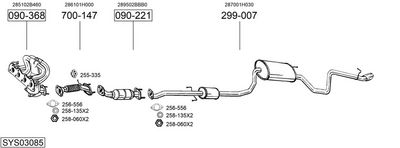 Изпускателна система BOSAL SYS03085