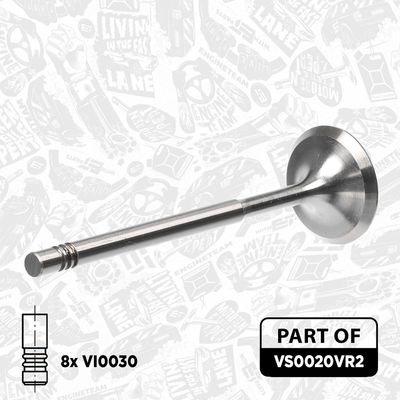 SET SUPAPE SUPAPă ADMISIE/EVACUARE ET ENGINETEAM VS0020VR2 3
