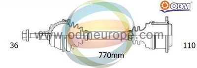 Приводной вал Multiparts 18-216410 для VW T-ROC