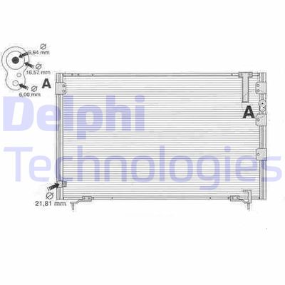 DELPHI TSP0225389 Радиатор кондиционера  для TOYOTA PICNIC (Тойота Пикник)