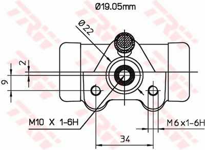 CILINDRU RECEPTOR FRANA TRW BWD127 1