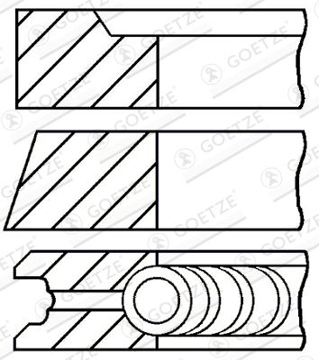 SET SEGMENTI PISTON GOETZE ENGINE 0812460000