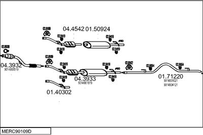 SISTEM DE ESAPAMENT MTS MERC90109D014837