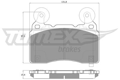 Комплект тормозных колодок, дисковый тормоз TOMEX Brakes TX 18-89 для CADILLAC CT6
