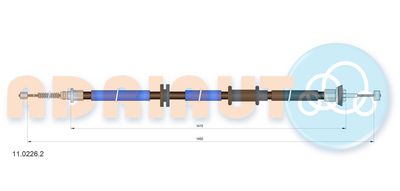 Тросик, cтояночный тормоз ADRIAUTO 11.0226.2 для CITROËN NEMO