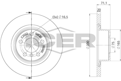 спирачен диск ICER 78BD2216-2