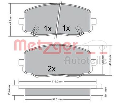 Brake Pad Set, disc brake 1170588