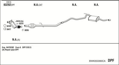 SISTEM DE ESAPAMENT WALKER BWK053390CA