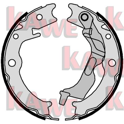 Zestaw szczęk hamulcowych, hamulec postojowy KAWE 09780