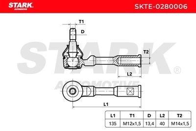 накрайник на напречна кормилна щанга STARK SKTE-0280006