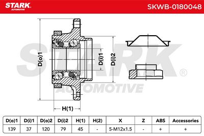 комплект колесен лагер STARK SKWB-0180048