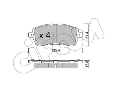 Комплект тормозных колодок, дисковый тормоз CIFAM 822-1185-0 для FORD KA+