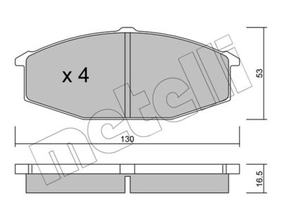 Комплект тормозных колодок, дисковый тормоз METELLI 22-0490-0 для NISSAN URVAN
