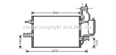 Конденсатор, кондиционер AVA QUALITY COOLING OL5349D для OPEL MERIVA