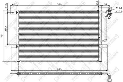 кондензатор, климатизация STELLOX 10-45052-SX